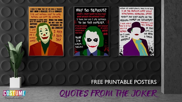 Post image for These Quotes Are No Joke! Printable Posters Feature Joker Quotes from Iconic Actors